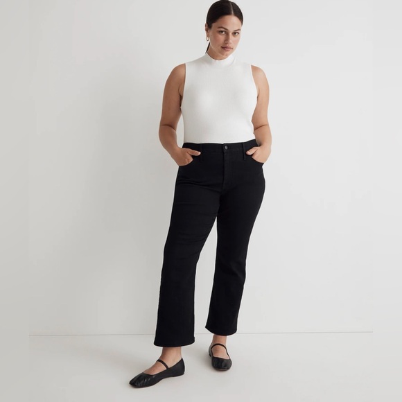 NWT Madewell Mid-rise Stretch Black Jeans // 33P - Picture 2 of 14